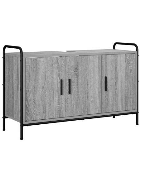 Set di Armadi da Bagno 2 pz Sonoma grigio 65,5 x 34 x 61 cm
