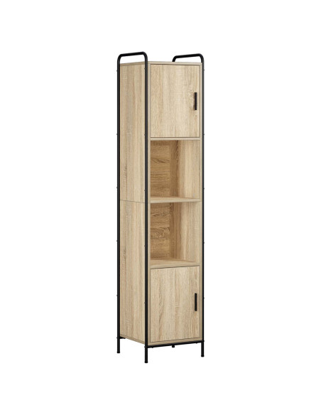 Set di Armadi da Bagno 3 pz Rovere Sonoma 40 x 36 x 181 cm