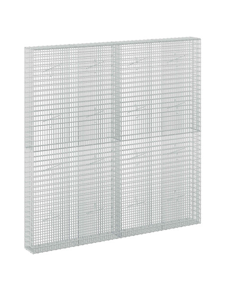 Gabione con filo da 3,5 mm e rete da 5x2,5 cm 200x20x200 cm