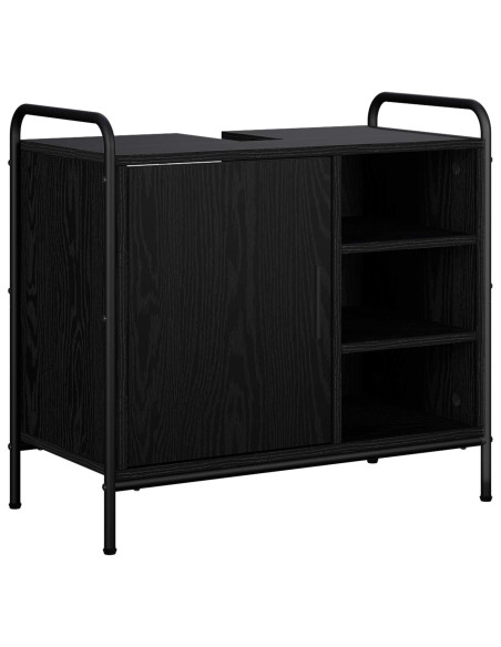 Set di Armadi da Bagno 3 pz Rovere Nero 40 x 36 x 99,5 cm