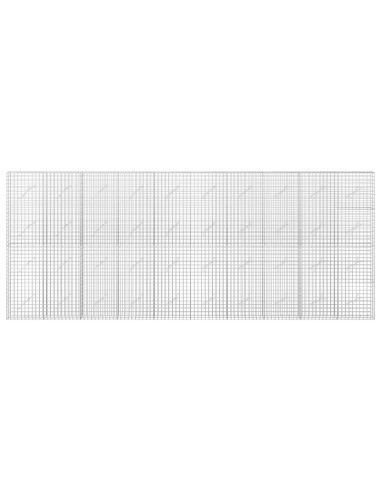 Gabione con filo da 5 mm e rete da 5x5 cm 500x10x200 cm