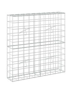 Gabione con filo da 5 mm e rete 10x10 cm 100x20x100 cm 2