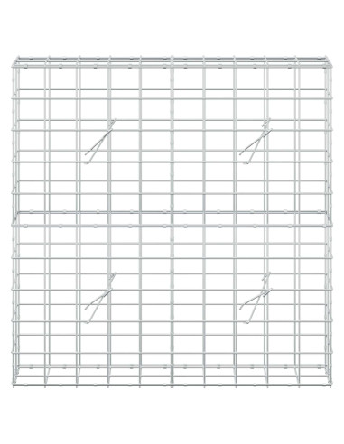 Gabione con filo da 5 mm e rete 10x10 cm 100x20x100 cm