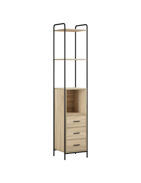 Set di Armadi da Bagno 4 pz Rovere Sonoma 40 x 36 x 200,5 cm
