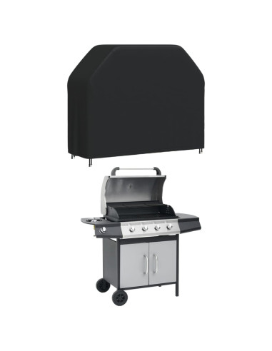 Copertura per Barbecue 162x61x122 cm Nera 420D Oxford