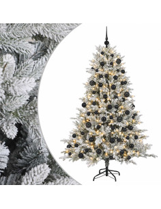 Albero di Natale artificiale con palline 240 cm 300 LED