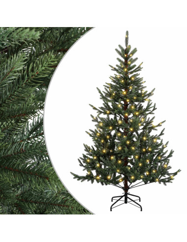 Albero di Natale Artificiale con Rami Pieghevoli 180 cm 300 LED
