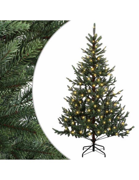 Albero di Natale Artificiale con Rami Pieghevoli 180 cm 300 LED