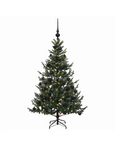 Albero di Natale artificiale con palline 150 cm 150 LED 2