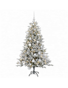 Albero di Natale artificiale con palline 120 cm 150 LED 2