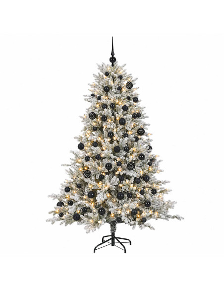 Albero di Natale artificiale con palline 240 cm 300 LED