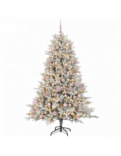 Albero di Natale Artificiale con Palline 180 cm 300 LED 2