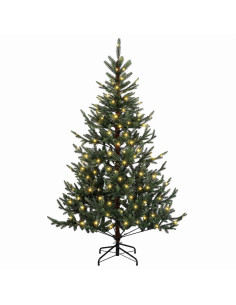 Albero di Natale Artificiale con Rami Pieghevoli 180 cm 300 LED 2