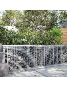 Gabione con filo da 3,5 mm e rete da 5x2,5 cm 150x100x50 cm