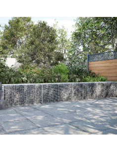 Gabione con filo da 3,5 mm e rete da 5x2,5 cm 550x100x50 cm