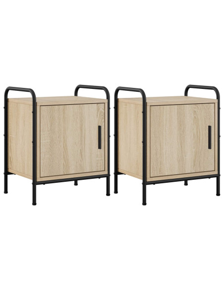 Armadio da Notte 2 pz Rovere Sonoma 40 x 30 x 50 cm