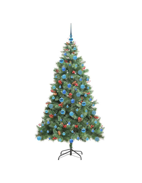 Albero di Natale artificiale 300 LED Bianco caldo PVC e Metallo