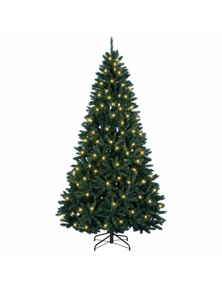 Albero di Natale Artificiale con Rami Pieghevoli 210 cm 300 LED