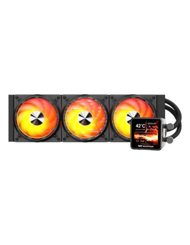 DARKFLASH DE360 AIO LIQUID CPU COOLER, 360MM RADIATOR, 3X120MM ARGB FANS, 2500 RPM PUMP