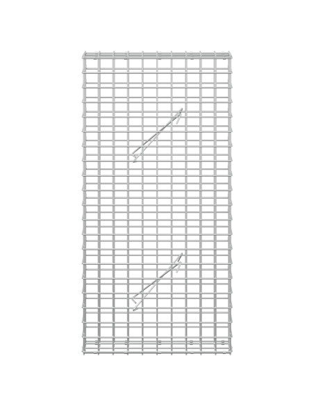 Gabion con Filo da 3,5 mm e Maglia da 5x5 cm 50x10x100 cm