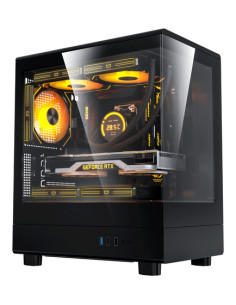 DARKFLASH DB330M MESH PC CASE, MICRO-ATX/MINI-ITX MOTHERBOARD SUPPORT, NO FANS, MESH FRONT, TEMPERED