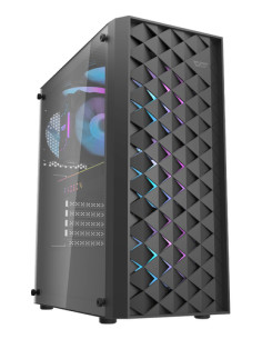 DARKFLASH DK351 PC CASE, ATX/MICRO-ATX/MINI-ITX MOTHERBOARD SUPPORT, 4 ARGB FANS, TEMPERED-GLASS