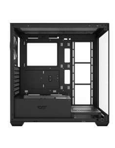 DARKFLASH DS900 PC CASE, ATX/MICRO-ATX/MINI-ITX MOTHERBOARD SUPPORT, NO FANS, TEMPERED-GLASS FRONT