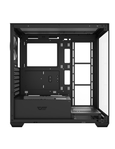DARKFLASH DS900 PC CASE, ATX/MICRO-ATX/MINI-ITX MOTHERBOARD SUPPORT, NO FANS, TEMPERED-GLASS FRONT