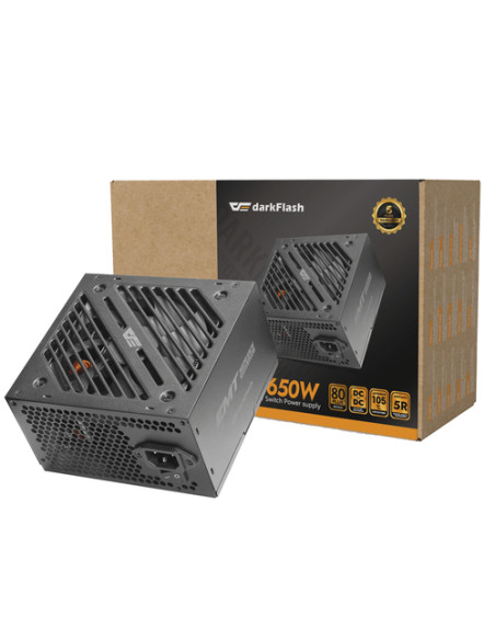 DARKFLASH EMT750 POWER SUPPLY, 750W, 100-240V INPUT, 20+4-PIN, 2X CPU 4+4-PIN, 2X PCIE 6+2-PIN