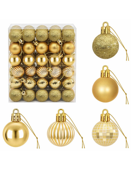 Set di Palline di Natale 150 pz Oro 3 cm Polistirolo