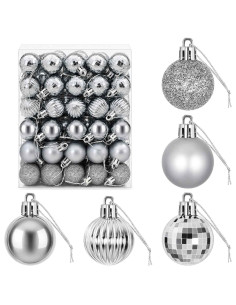 Set di Palline di Natale 150 pz Grigio 3 cm Polistirolo