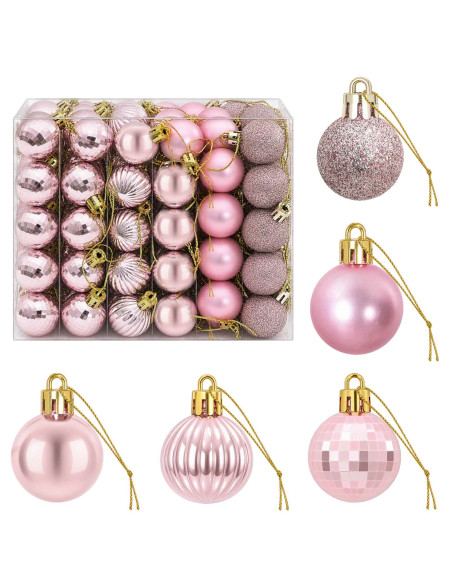 Set di Palline di Natale 150 pz Rosa 3 cm Polistirolo
