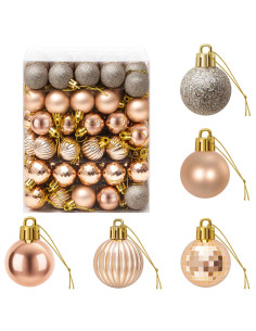 Set di Palline di Natale 150 pz Oro rosa 3 cm Polistirolo