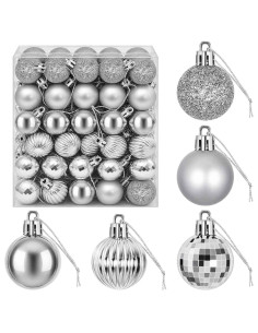 Set di Palline di Natale 150 pz Argento 3 cm Polistirolo