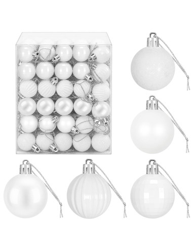Set di Palline di Natale 150 pz Bianco 3 cm Polistirolo