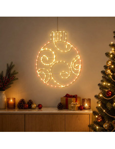 Sfera natalizia a LED LOVIISA 160 LED Rosso 55 x 65 cm