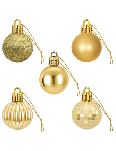 Set di Palline di Natale 150 pz Oro 3 cm Polistirolo