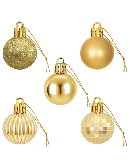 Set di Palline di Natale 150 pz Oro 3 cm Polistirolo