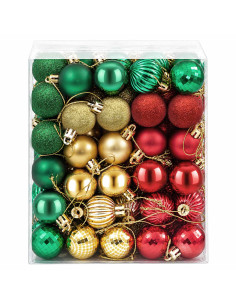 Set di Palline di Natale 150 pz Rosso, oro e verde 3 cm 2