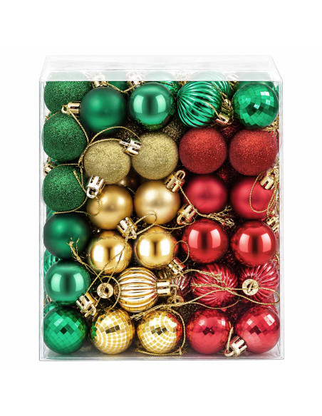 Set di Palline di Natale 150 pz Rosso, oro e verde 3 cm