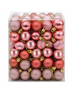 Set di Palline di Natale 150 pz Rosa e rosé 3 cm Polistirolo 2