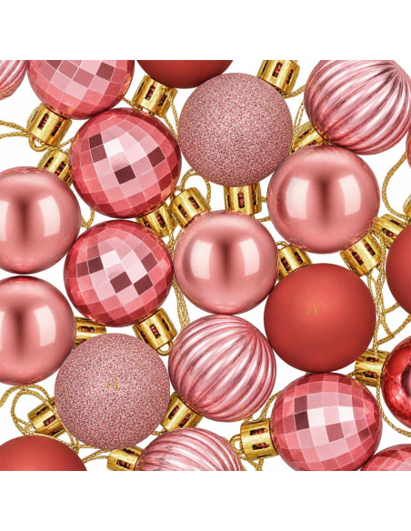 Set di Palline di Natale 150 pz Rosa e rosé 3 cm Polistirolo
