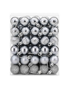 Set di Palline di Natale 150 pz Grigio 3 cm Polistirolo 2