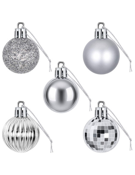 Set di Palline di Natale 150 pz Grigio 3 cm Polistirolo