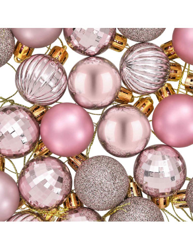 Set di Palline di Natale 150 pz Rosa 3 cm Polistirolo
