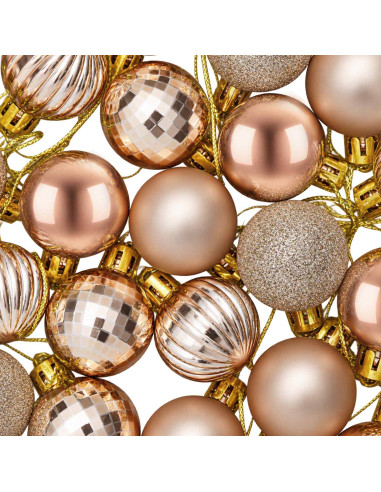 Set di Palline di Natale 150 pz Oro rosa 3 cm Polistirolo