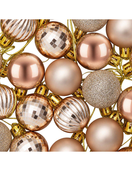 Set di Palline di Natale 150 pz Oro rosa 3 cm Polistirolo