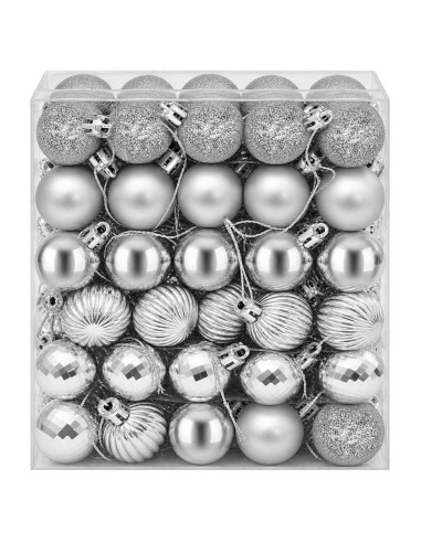 Set di Palline di Natale 150 pz Argento 3 cm Polistirolo