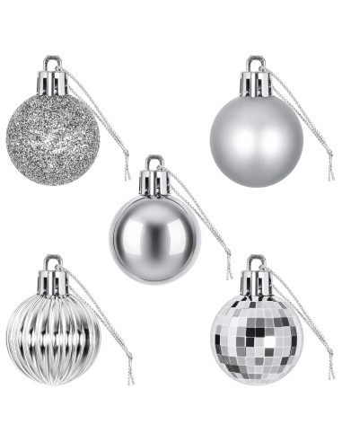 Set di Palline di Natale 150 pz Argento 3 cm Polistirolo