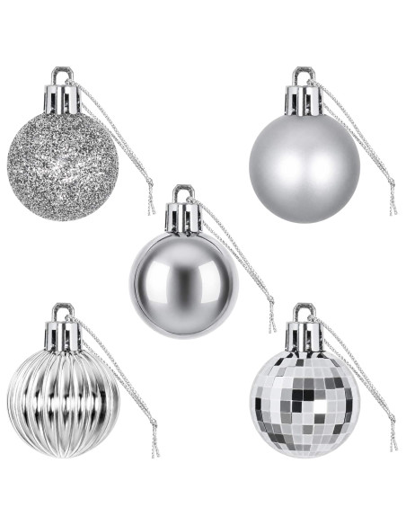 Set di Palline di Natale 150 pz Argento 3 cm Polistirolo
